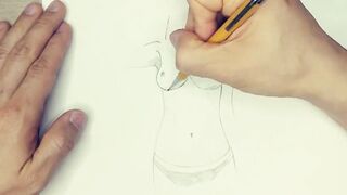 Stepsister's Breast And Body Drawing