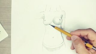 Stepsister's Breast And Body Drawing