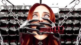 Black Widow in Hardcore Metal Bondage and Latex 3D BDSM Animation