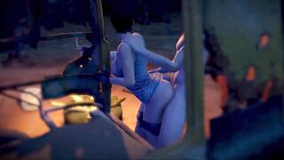 Sex with boyfriend on the street
