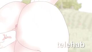 Alex showed her pussy under her skirt to Steve!Minecraft hentai porn