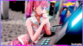 Arcade fucked girl Lever big cock virtual HD 60fps