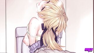 HENTAI PROS - Blonde Exchange Student Sahya Has Vivid Dreams Fucking WIth Ghosts In Her House