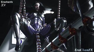 Battle angel Alita with mechanical tentacl