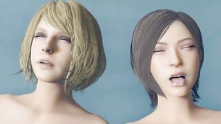 Ada & Ashley Lesbian OVERTIME (They sent the video to Leon afterwards)