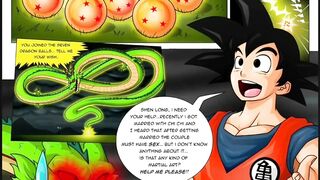 Adult Goku have a trio fucks hard