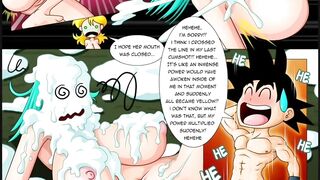 Adult Goku have a trio fucks hard