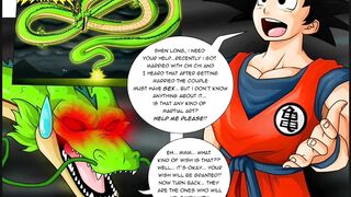 Adult Goku have a trio fucks hard