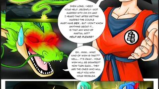 Adult Goku have a trio fucks hard