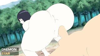 Hinata and Hanabi get fucked in the forest