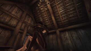 A strange magician came into my room. Its Skyrim baby!