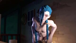 League of Legends - Night Time TV with Jinx (Nude Version) (Animation with Sound)