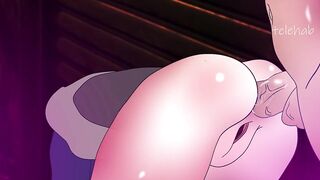 The girl got stuck in the trash ! Hentai Genshin Impact ! 2d cartoon