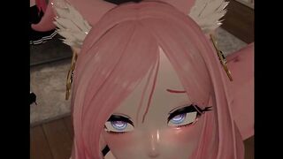 Lewdtuber Miss Kanako Teases you and sucks dick! Vtuber Catgirl Hentai