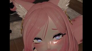 Lewdtuber Miss Kanako Teases you and sucks dick! Vtuber Catgirl Hentai