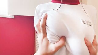 【おっぱいASMR】体操着を着せた爆乳生徒に乳揉み教育指導。