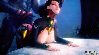 Overwatch widowmaker, ashe y trace son folladas por hombres lobos y sus grandes pollas 4k 60fps