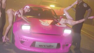 Dva and Sombra fuck hard on the car (overwatch porn)