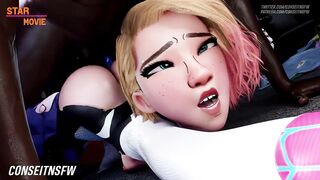 Spider Gwen Stacy BBC Hard Sex Animation