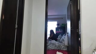 My stepmom catches me squirting on the floor and look how she reacts
