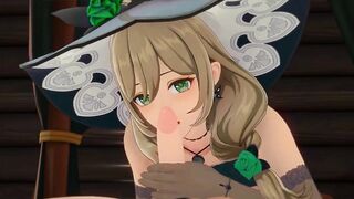 Lisa -Demons Genshin Impact - Seruu - Dark Green Hat Color Edit Smixix