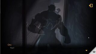 Escape dungeon.Two orcs take turns fucking a bitch .