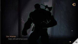 Escape dungeon.Two orcs take turns fucking a bitch .