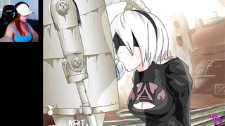 Instead of fighting, the robot fucked her