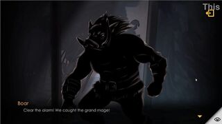 Escape dungeon.A healthy boar fucked a pretty blonde.