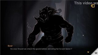 Escape dungeon.A healthy boar fucked a pretty blonde.