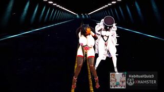 mmd r18 Azur LaneBuffed Graf Zeppelin vs Taihou sexy milf want anal creampie 3d hentai