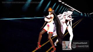 mmd r18 Azur LaneBuffed Graf Zeppelin vs Taihou sexy milf want anal creampie 3d hentai