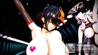mmd r18 Azur LaneBuffed Graf Zeppelin vs Taihou sexy milf want anal creampie 3d hentai