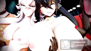 mmd r18 Azur LaneBuffed Graf Zeppelin vs Taihou sexy milf want anal creampie 3d hentai