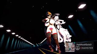 mmd r18 Azur LaneBuffed Graf Zeppelin vs Taihou sexy milf want anal creampie 3d hentai