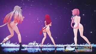 mmd r18 Spring of life Aqua Ayame Marine sexy bitch want to fuck hard 3d hentai