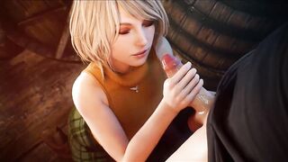 3D Compilation: Resident Evil Ashley Graham Blowjob Creampie Face Fuck Uncensored Hentai