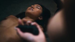 Hot Asian chicks licking each other and milking