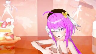 Griseo Honkai Impact Undress Dancing Hentai Song Melancholic Small Tits Girl MMD 3D Purple Hair