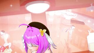 Griseo Honkai Impact Undress Dancing Hentai Song Melancholic Small Tits Girl MMD 3D Purple Hair