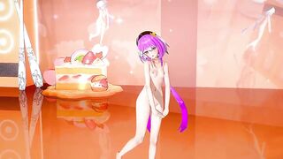 Griseo Honkai Impact Undress Dancing Hentai Song Melancholic Small Tits Girl MMD 3D Purple Hair