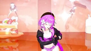 Griseo Honkai Impact Undress Dancing Hentai Song Melancholic Small Tits Girl MMD 3D Purple Hair
