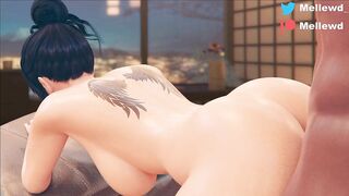 (BBC) Fucking Nyotengu's perfect ass (BIG HOT ASS, Dead or Alive Hentai PORN Video) Mellewd