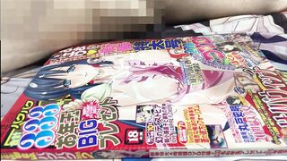 【二次元ぶっかけ】裸エプロンの巨乳人妻にザーメンをNTR顔射
