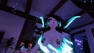 My GF rides me while we play VRCHAT (HOT MOANS)