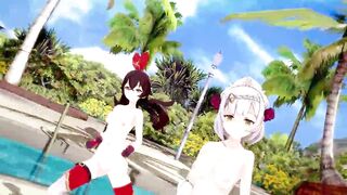 Genshin Impact: 【MMD Dance】Con Calma (Noelle, Amber, Eula).