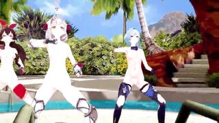 Genshin Impact: 【MMD Dance】Con Calma (Noelle, Amber, Eula).