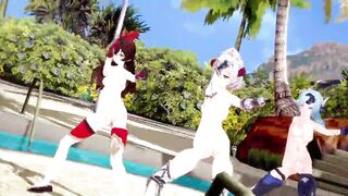 Genshin Impact: 【MMD Dance】Con Calma (Noelle, Amber, Eula).