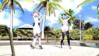 Genshin Impact: 【MMD Dance】Con Calma (Noelle, Amber, Eula).