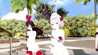 Genshin Impact: 【MMD Dance】Con Calma (Noelle, Amber, Eula).